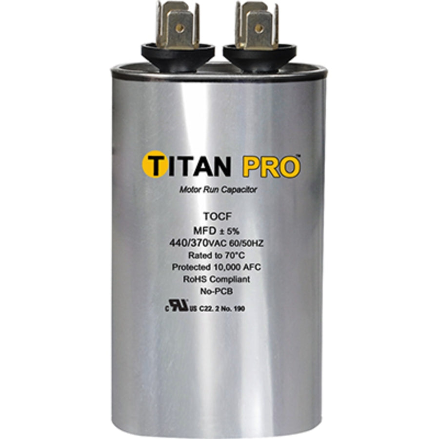 Diversitech TOCF35 Run Capacitor 35 Mfd 440/370V Oval Single Section Titan Pro