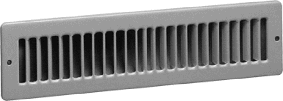 Hart & Cooley 11302 Toe-Space Return Air Grille, White 12 x 2 Steel Multi-Angle Fins 420 Model