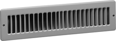 Hart & Cooley 11300 Toe-Space Return Air Grille White 10 x 2 Steel Multi-Angle Fins