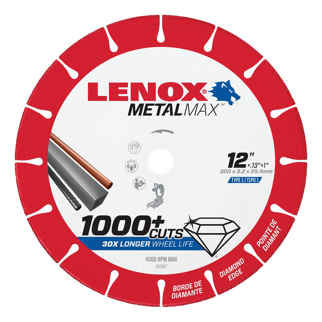 LENOX TOOLS 1972927 DIAM CUTOFF WHEEL 12 X 1