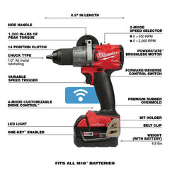 Milwaukee 280522 M18 FUEL 1/2 Drill w/ ONE-KEY