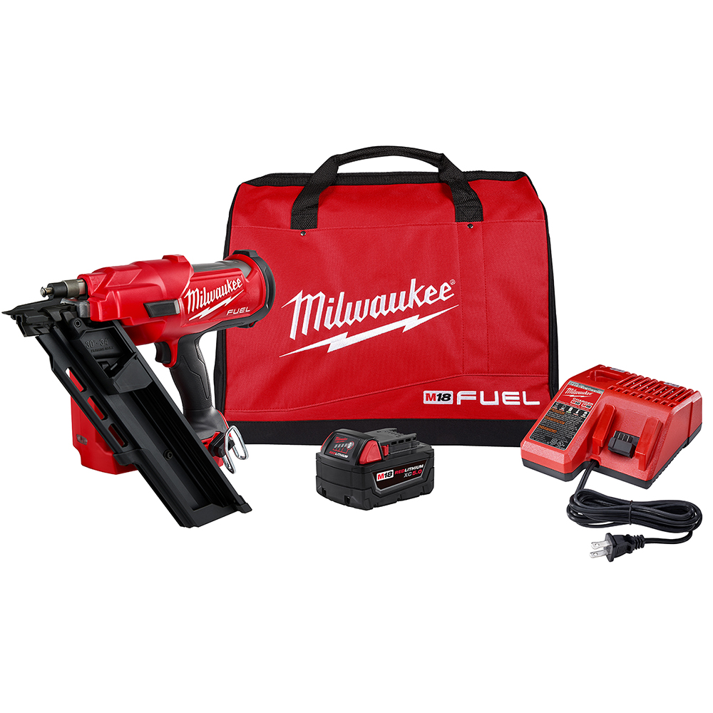 Milwaukee 274521 M18 FUEL 30 Degree Framing Nailer Kit