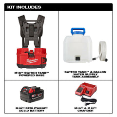 Milwaukee 2820-21WS M18 SWITCH TANK 4-Gallon Backpack Water Supply Kit