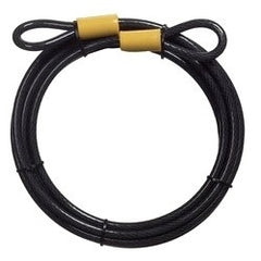 Master Lock 72DPF Cable Lock, Looped End, 3/8 Diameter x 15 Length, Braided Steel, Vinyl Coating