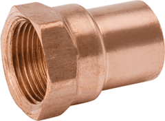 Mueller W01225 Copper Adapter, 1/2 x 3/8 OD (C x FPT) WC-402