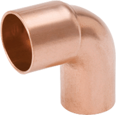 Mueller W02390 Copper 90 Degree Elbow, 4-1/8 OD (Ftg x C) Street Short Radius