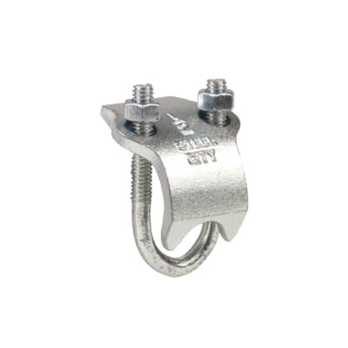 Steel City RC-3/4 Clamp, RC Beam, Outer Diameter of Conduit or Pipe 1.050 Inch, Nominal Conduit Size 3/4 Inch, Malleable Iron