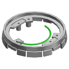 Steel City 68-PAR Adjustable Ring for Flush Service Floor Box with Pigtail, Gasket, and Metal Clips