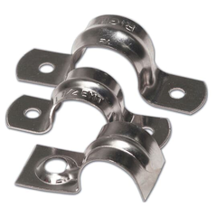 Steel City TS-103 1 EMT One-Hole Snap Strap - Steel/Zinc Plated