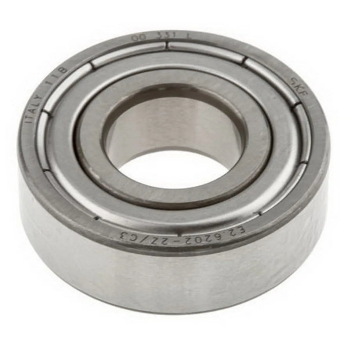 SKF 6202-2Z Single Row Deep Groove Radial Ball Bearing, 15 mm Bore x 35 mm OD x 11 mm W, Double Shield, Pressed Steel Cage