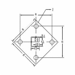 ABB B-924 POST BASE CONNECTOR GOLD/GALV..