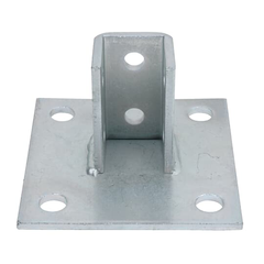 ABB AP-232SQ-EG Superstrut Steel Square Post Base Connector with SilverGalv Finish