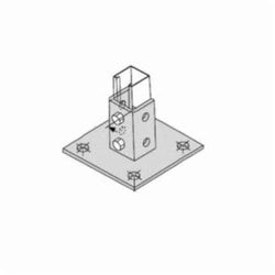 ABB AP-232SQ-EG Superstrut Steel Square Post Base Connector with SilverGalv Finish