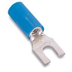 ABB RB14-10FL Thomas & Betts RB14-10FL 18-14 AWG Wire Range #10 Bolt Hole Blue Insulated Nylon Locking Fork Terminal