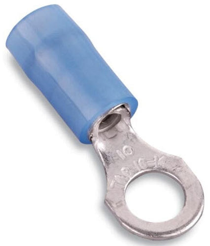 ABB RB14-10FL Thomas & Betts RB14-10FL 18-14 AWG Wire Range #10 Bolt Hole Blue Insulated Nylon Locking Fork Terminal