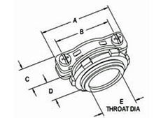 Bridgeport 684-DCI2 1-1/4 Two Screw MC Insulated Connector