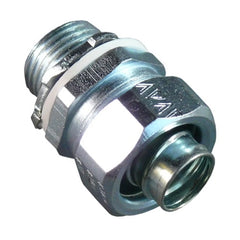 Appleton ST-100 ST Series Straight Liquidtight Connector 1 Inch Steel Body Electro-Plated Zinc Tapered NPT