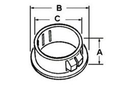 Bridgeport 9796 Bushing, Insulating, Plastic Rated 105 Degrees C, 2.500 Inch Hole Dia.