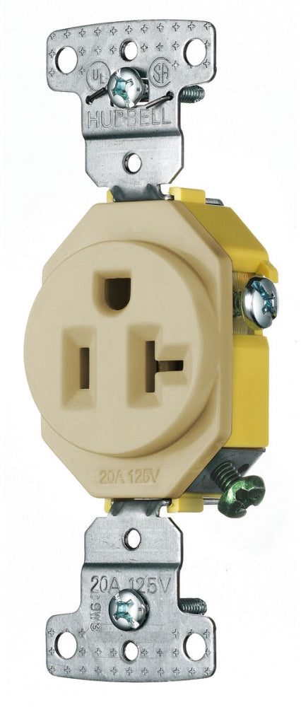 Hubbell Wiring Device-Kellems RR201I Single Receptacle 20A 125V RR201I