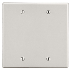 Hubbell Wiring Device-Kellems P23LA Non-Metallic Standard Wallplate 2 Gang 4.63 in L x 4.69 in W