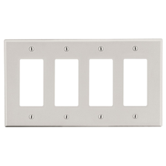 Hubbell Wiring Device-Kellems P264LA HWDK P264LA WALLPLATE, 4-G, 4) DEC,