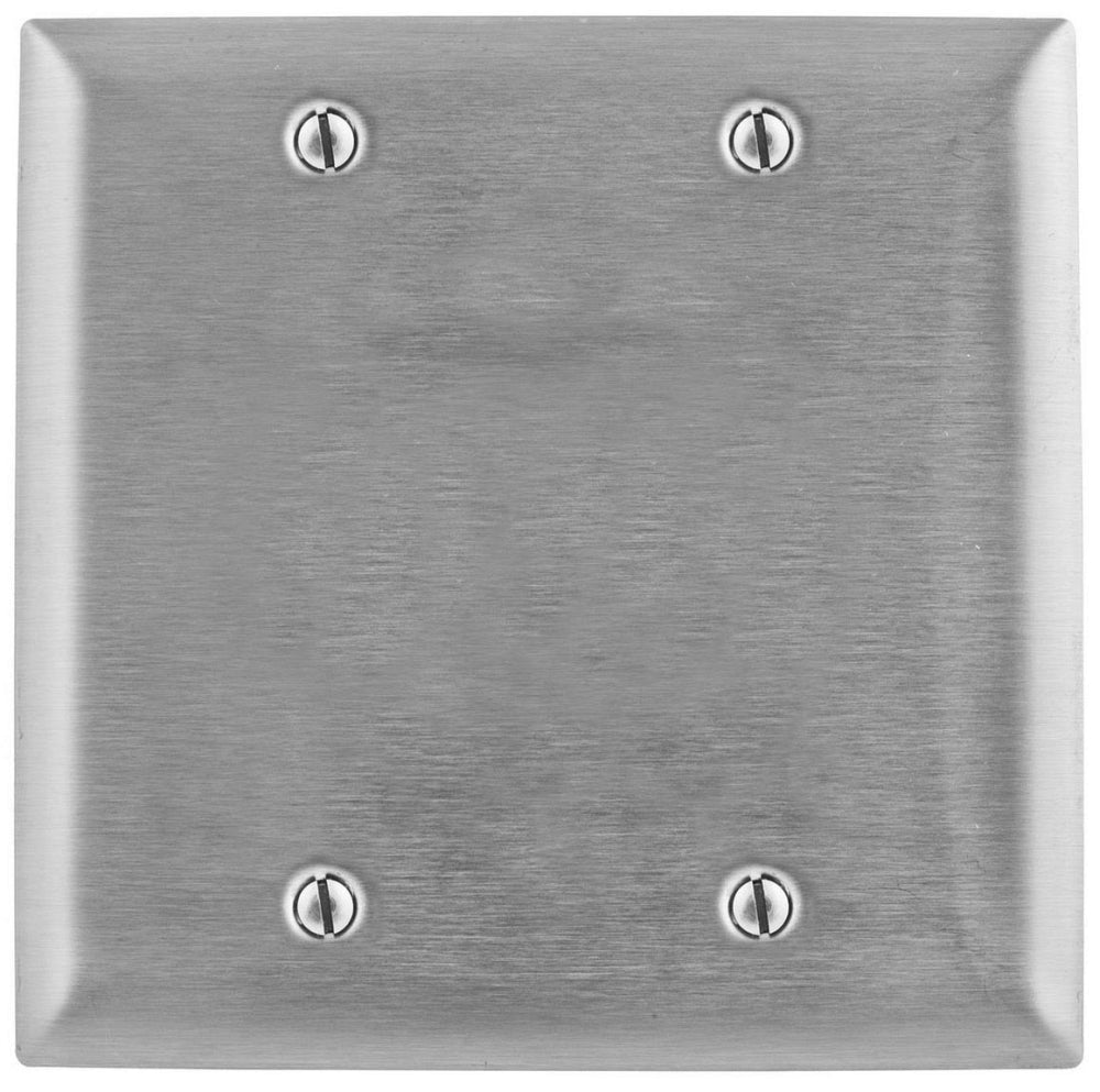 Hubbell Wiring Device-Kellems SS23 Wall Plate Standard 2G Blank Box Mount Replacement MPN