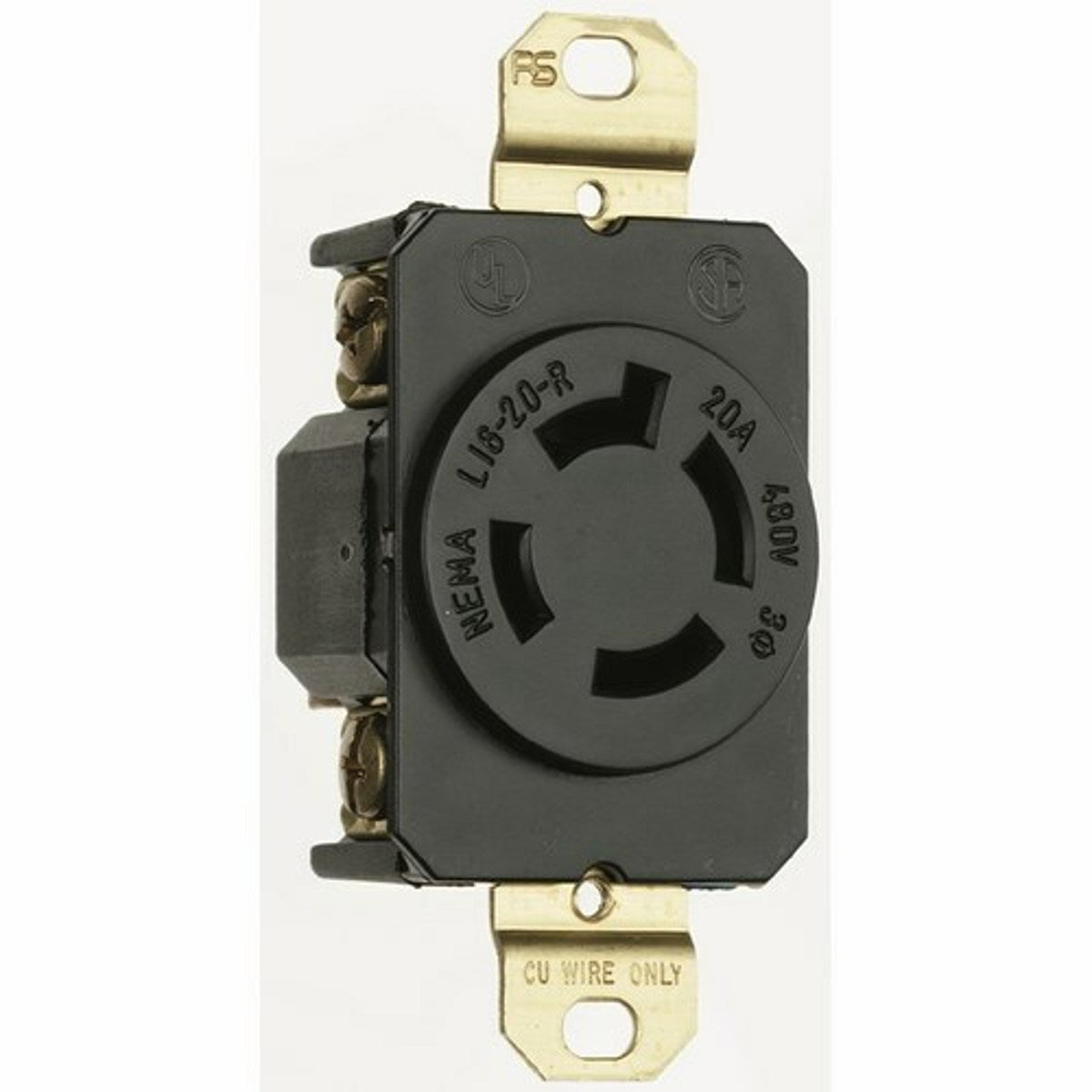 Legrand-Pass & Seymour L1620-R Turnlok Single Receptacle 20amp 4wire 3phase 480volt