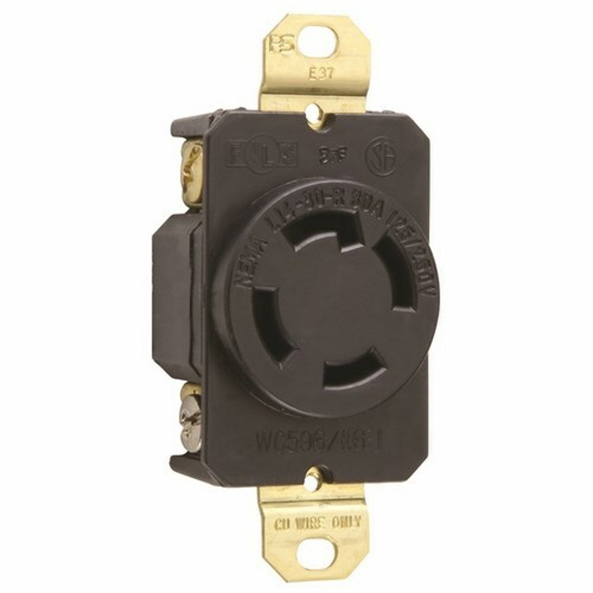 Legrand-Pass & Seymour L1430-R Turnlok Single Receptacle 4wire 30amp 125/250volts