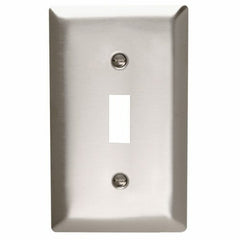 Legrand-Pass & Seymour SS1 Smooth Metal Wall Plate 1gang Toggle 302 Stainless Steel