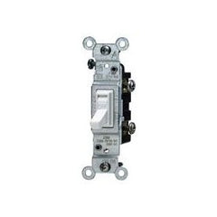 Leviton 1451-ICP 15 Amp 120 Volt Toggle Framed Single-Pole AC Quiet Switch Non-Grounding Ivory