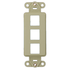 Leviton 41643-I QuickPort Decora Insert 3-Port Ivory