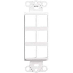 Leviton 41646-W QuickPort Decora Insert, 6-Port, White