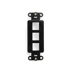 Leviton 41643-E Decora Insert, 3 Port, Black