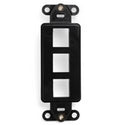 Leviton 41643-E Decora Insert, 3 Port, Black