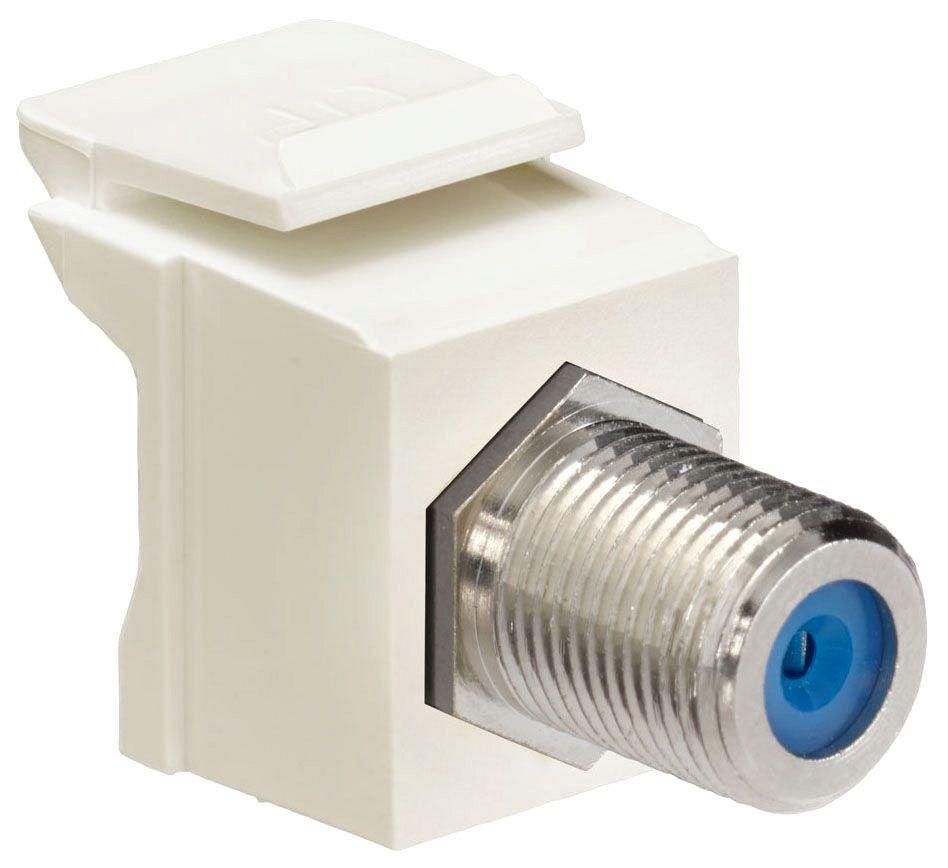 Leviton 41084-FTF Feedthrough F-Type Adapter, Light Almond