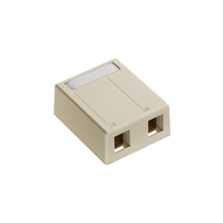 Leviton 4S089-2IP Surface-Mount Box for Shielded Connectors 2-Port Ivory