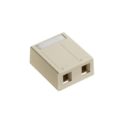 Leviton 4S089-2IP Surface-Mount Box for Shielded Connectors 2-Port Ivory