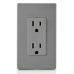 Leviton 5325-GY 15 Amp 125 Volt Decora Duplex Receptacle Gray