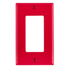 Leviton 80401-NR 1-Gang Decora Wallplate Red