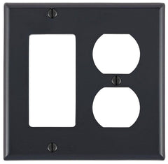 Leviton 80746-E 1Dup/1Decora NyL WP Standard Size Combination Wall Plate