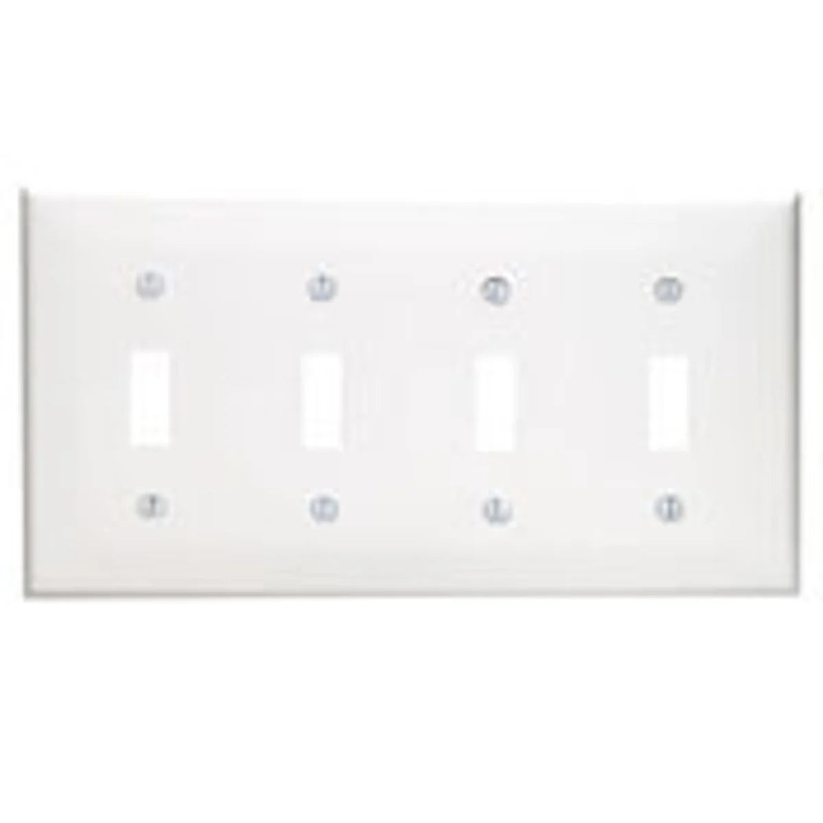 Leviton 80712-T Toggle Wall Plate Standard Size 4 Gangs Light Almond