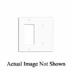 Leviton 80708-I Wall Plate Combo 2-Gang 1-Blank 1-Decora/GFCI Device