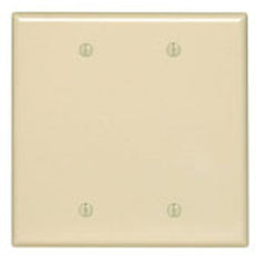 Leviton PJ23-W 2-gang No Blank Wallplate, Midway Size - White