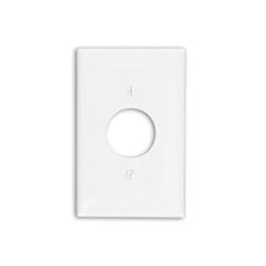 Leviton PJ7-I 1-Gang Single 1.406 Hole Receptacle Wallplate Midway Size Ivory