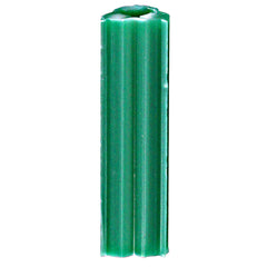 LH Dottie 222 Straight Anchor 1 Inch Length 1/4 Inch Drill Size #10 #12 Screw Size Plastic Green