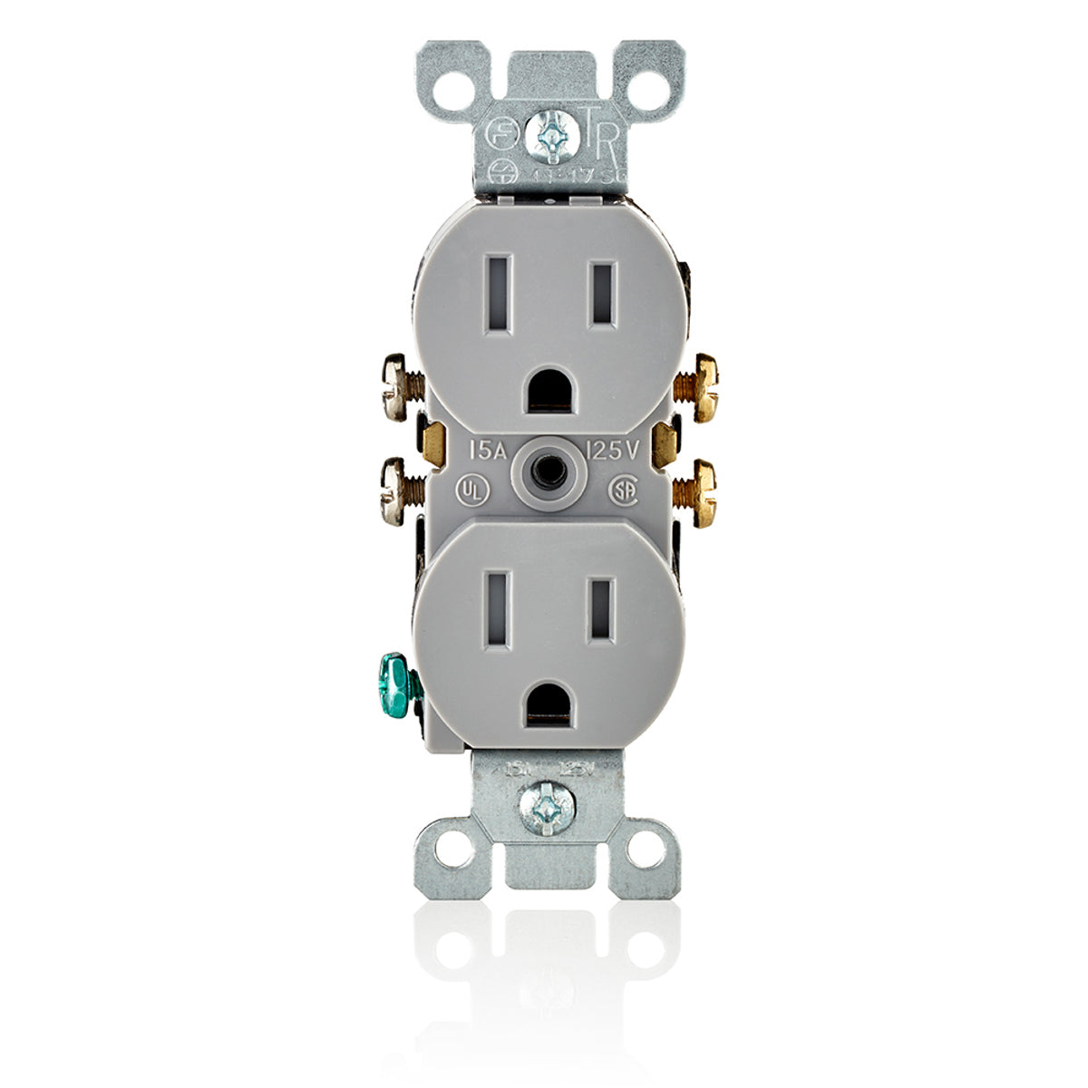 Leviton T5320-GY GY REC DUP TR 2P3W 15A125V