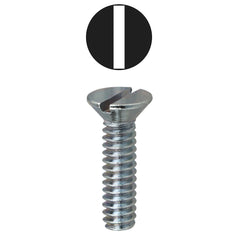 LH Dottie FM1412 Machine Screw Steel Material 1/4 x 1/2 in. Size Flat Head Type Zinc Plated Finish Slotted Drive Type