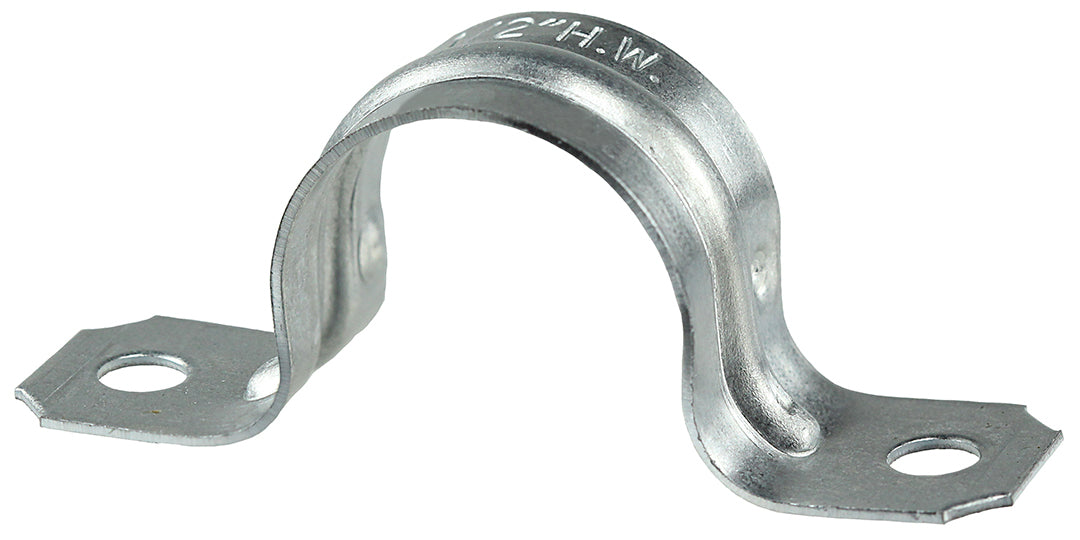 LH Dottie HW404 Two Hole Strap Steel Material Zinc Plated Finish Surface Mounting 20 GA Thickness