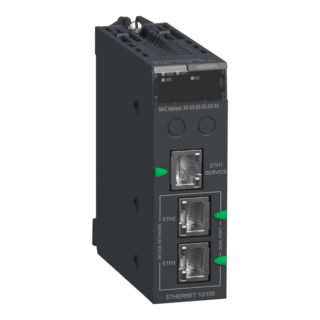 Schneider Electric BMENOC0301 network module, Modicon M580, Ethernet IP/Modbus TCP