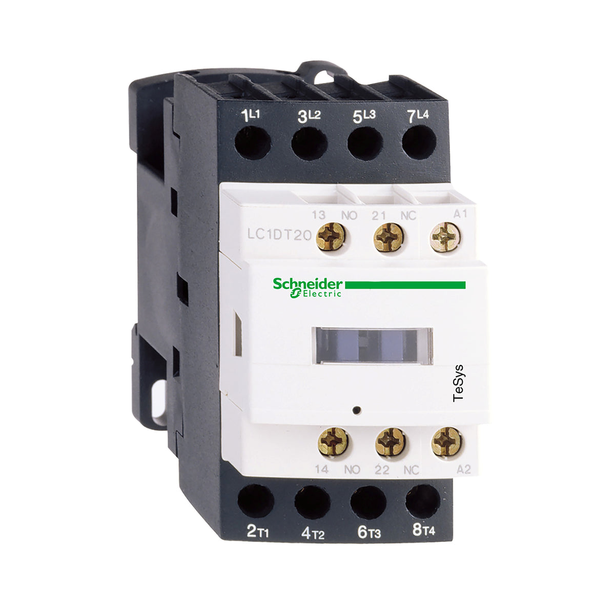 Schneider Electric LC1D128BD IEC Contactor TeSys Deca Nonreversing 25A Resistive 4 Pole 2 NO and 2 NC 24VDC Coil